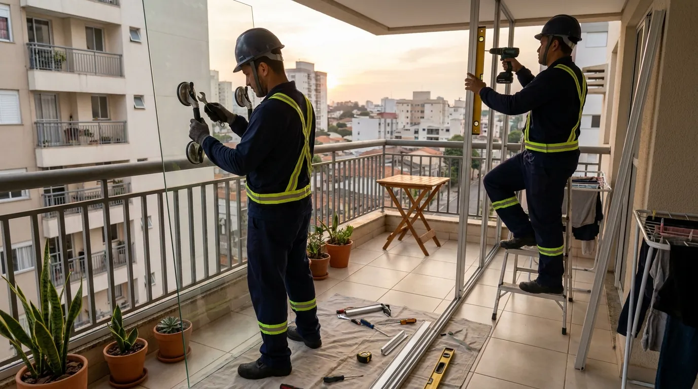 Envidraçamento de Sacada em Campina Grande‑PB