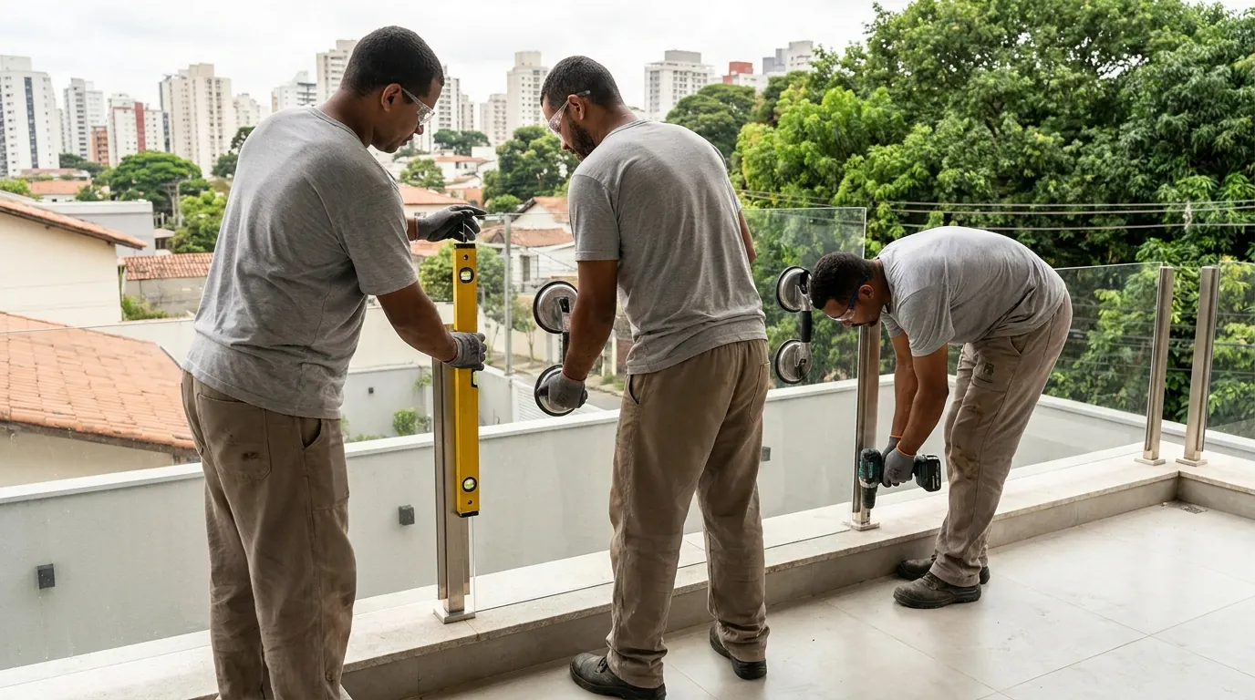 Guarda-Corpo de Vidro para Sacada em Campina Grande‑PB